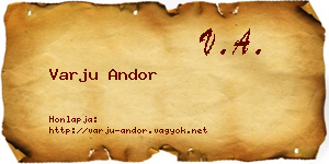 Varju Andor névjegykártya